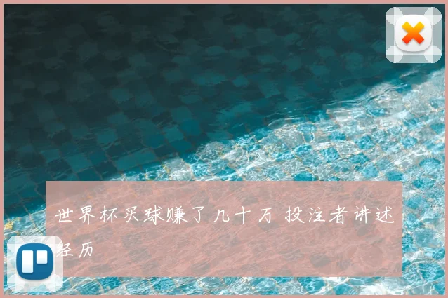 世界杯买球赚了几十万 投注者讲述经历