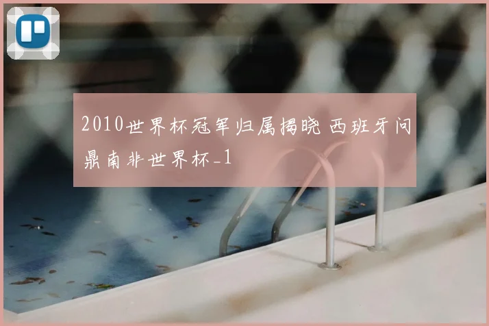 2010世界杯冠军归属揭晓 西班牙问鼎南非世界杯_1